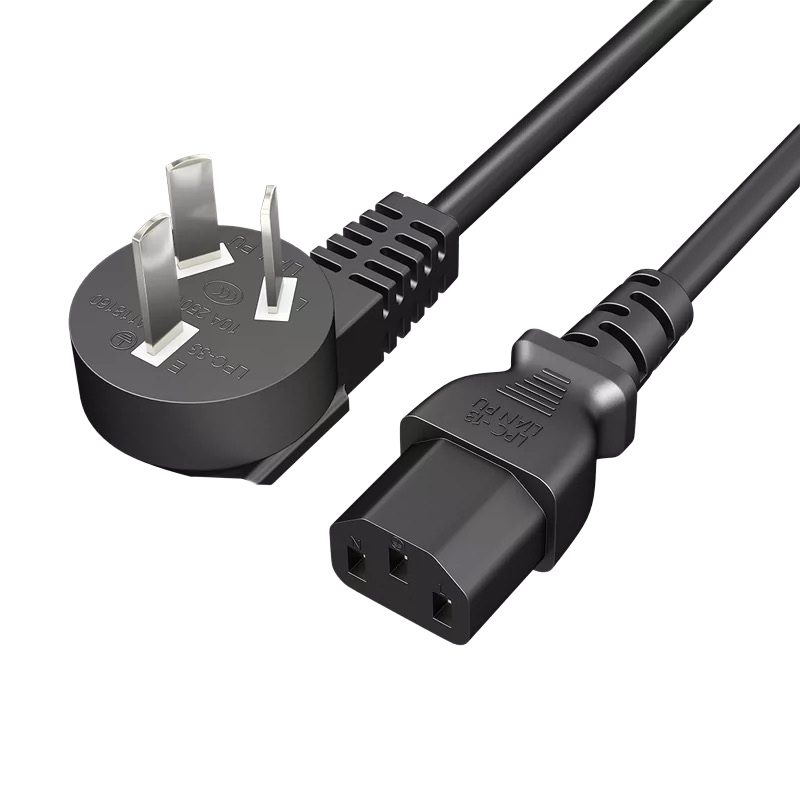  AC power cord_GB_Curved triple plug_C13_1.2m
