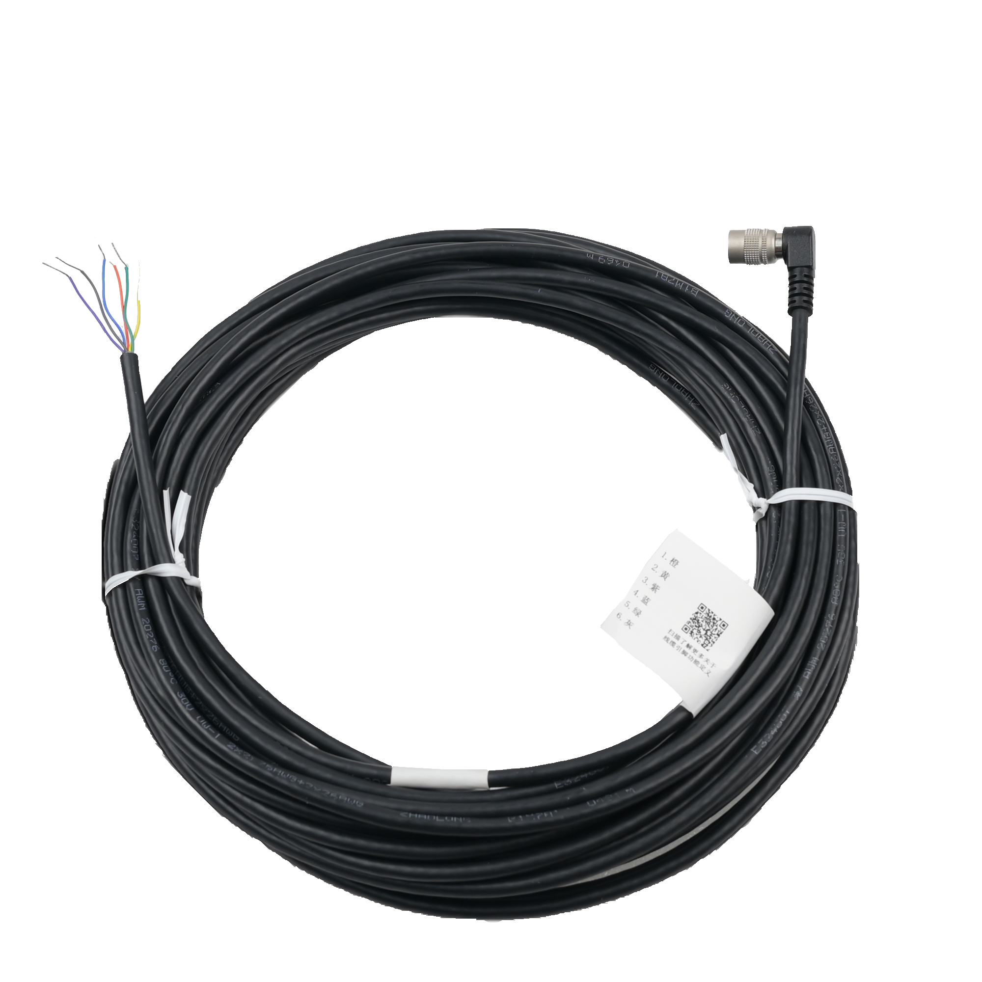  Standard Industrial Cameras6pin elbow I/O and Power Supply line, 3 meters
