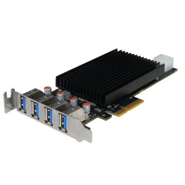 MV-GU2200 Series Four-Port USB3.0 Expansion Card, Half-Height Band