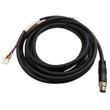  Ultra-soft third-generation Industrial Cameras power cord, M8 A-code aviation plug to open, 3 meters, drag chain application
