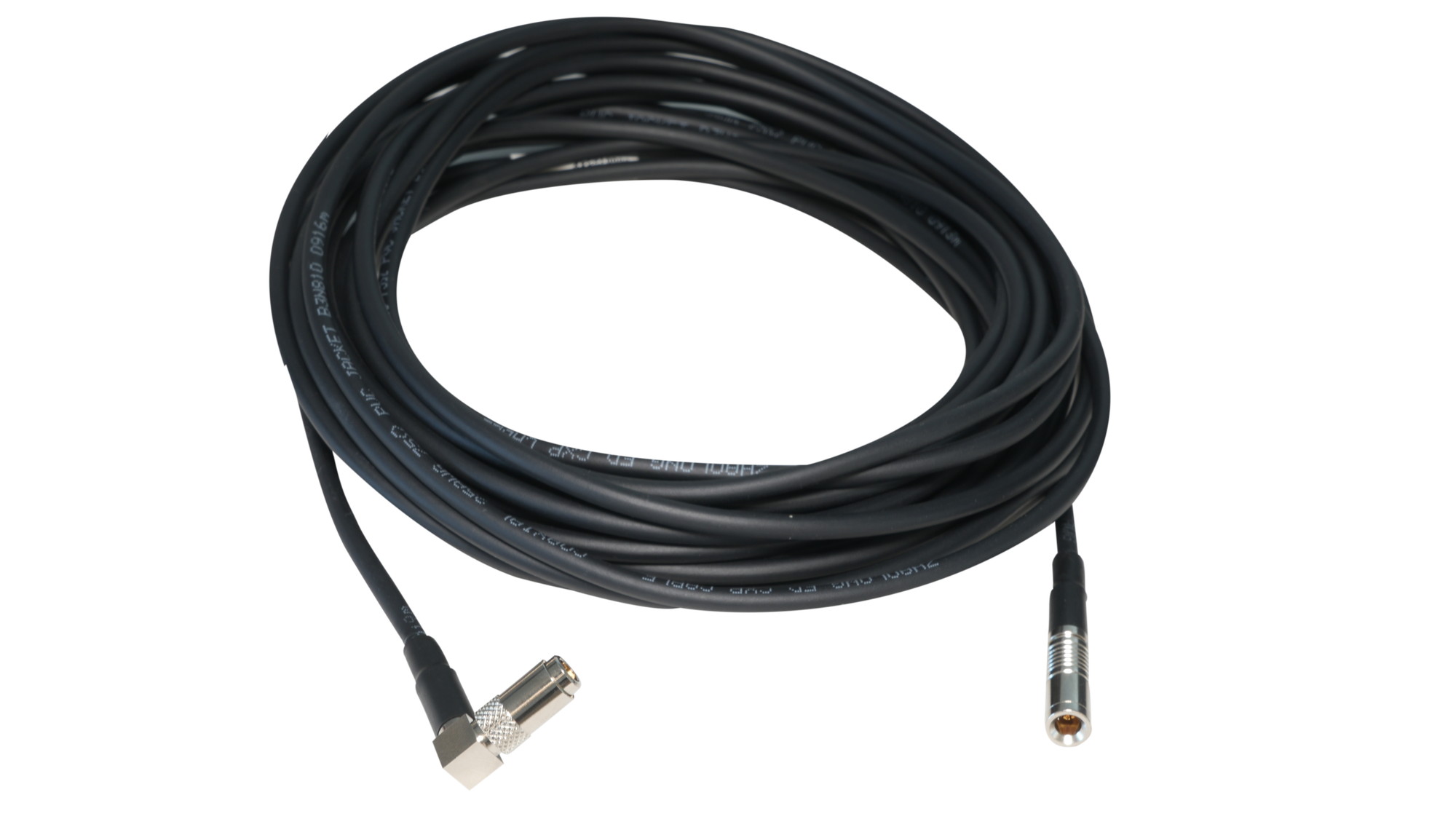  High-soft CXP-6 data cable, Din(elbow) to Din, 3 meters, static/drag chain applications
