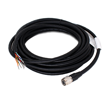 Standard12pin power cord, 12pin P10 aviation plug to open, 20 meters, static application
