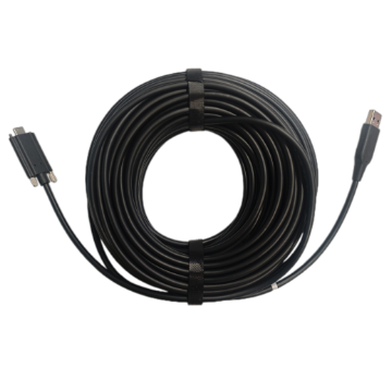Ultra-soft AOC USB3.0 Type-C data cable, Type-C male(screw) to A male, 10 meters, robotic arm occasion